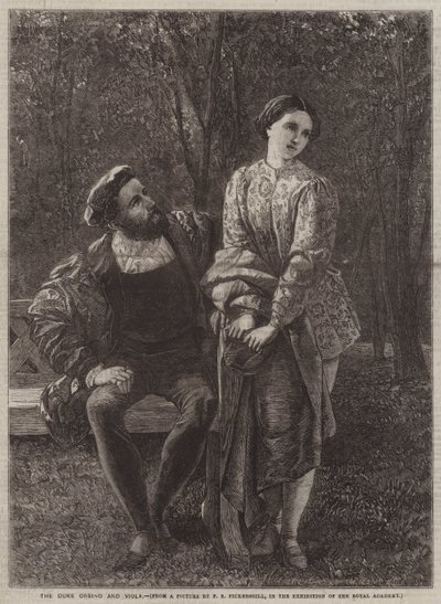 El Duque Orsino y Viola de Henry William Pickersgill